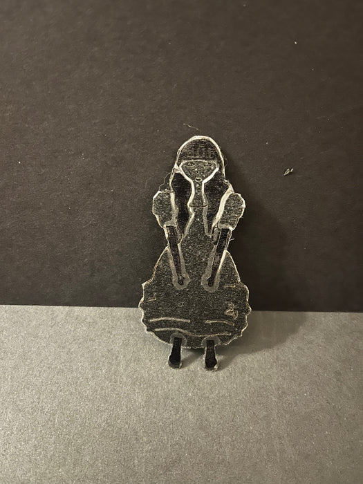 Girl | Black Paper Sculpture 