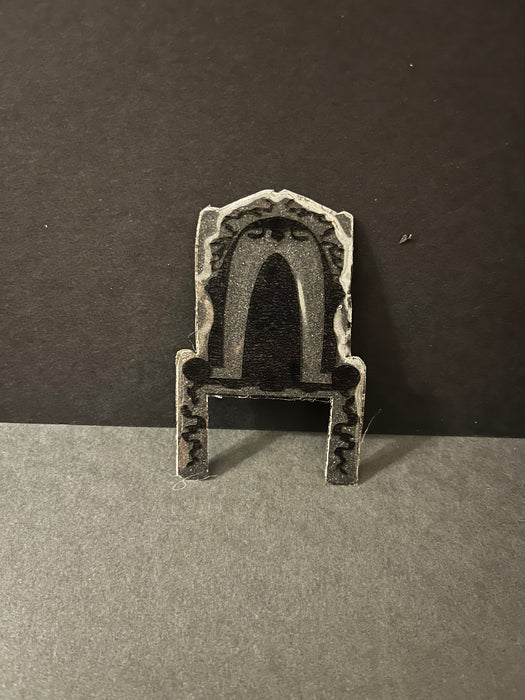 Tarot Symbolism - Throne | Black Paper Engraving 