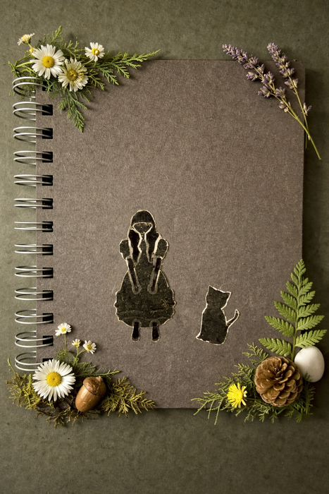 Girl | Black Paper Sculpture 