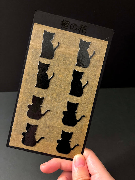 Black Cat 2 | Paper Engraved Sticker