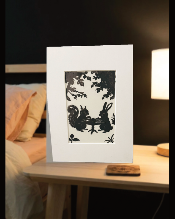 動物たちの小さなお茶会｜ 切り絵アート