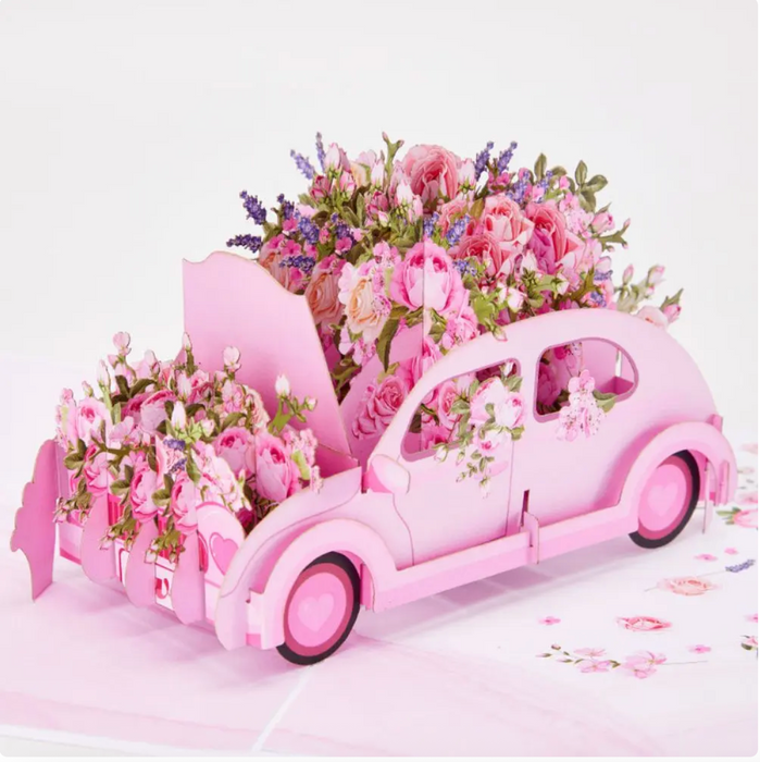 ピンクの車 ｜ 3D立体カード